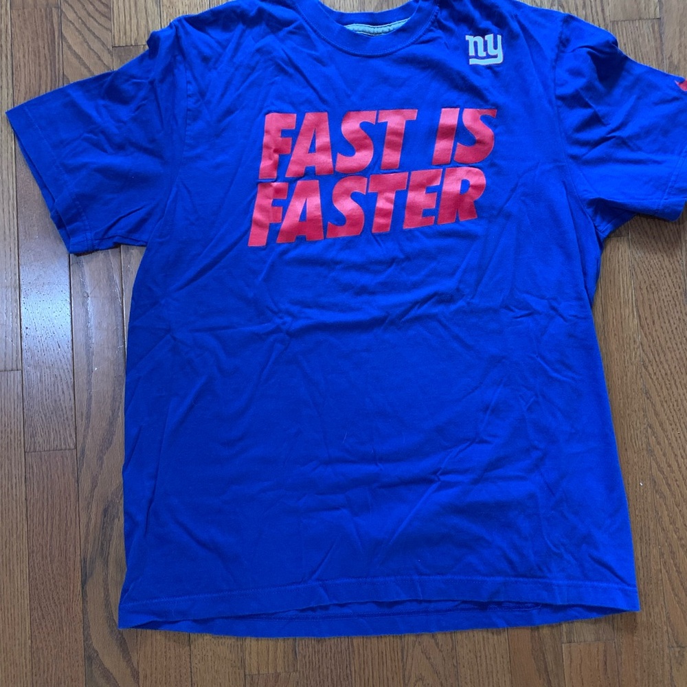 New York Giants Nike Blue and Red Short Sleeve Tee